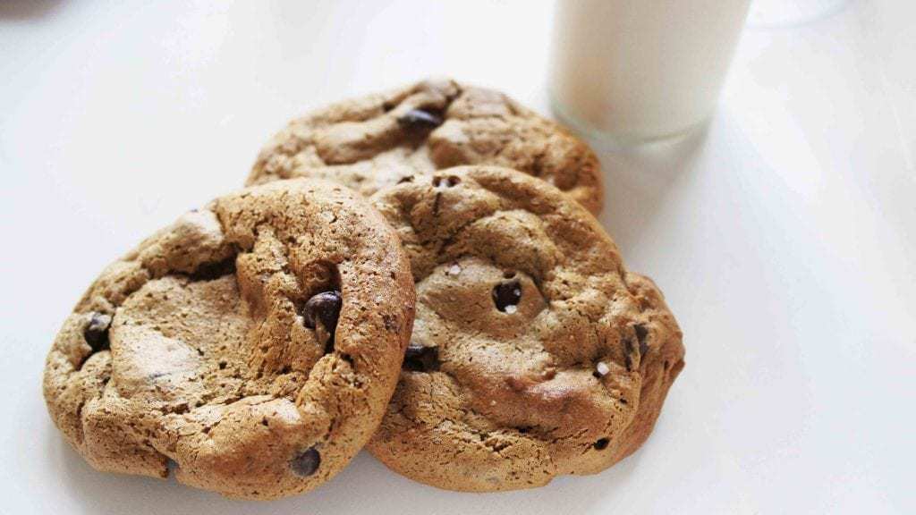 Almond Butter Dark Chocolate Chip Cookies