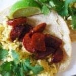 Chorizo And Egg Breakfast Tacos