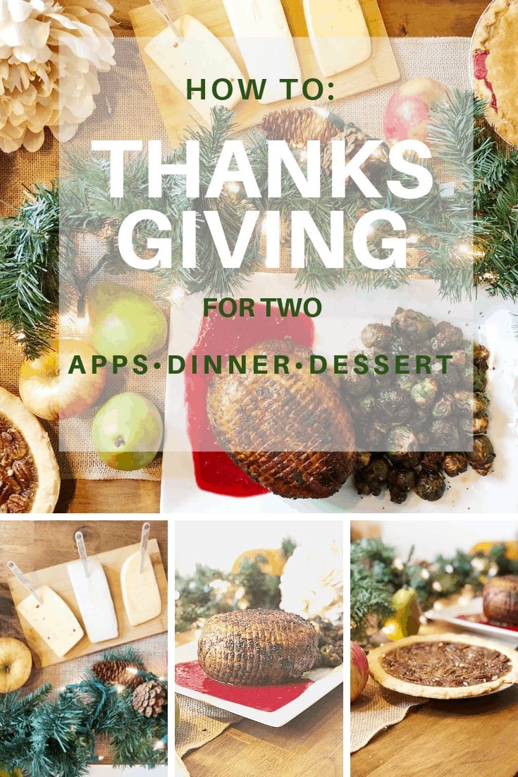 Thanksgiving meal for two. How to create a great 3 course meal in under an hour! 