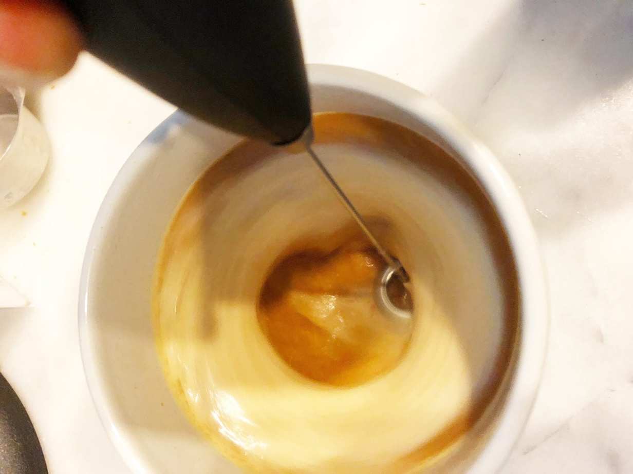 Milk frother keto coffee