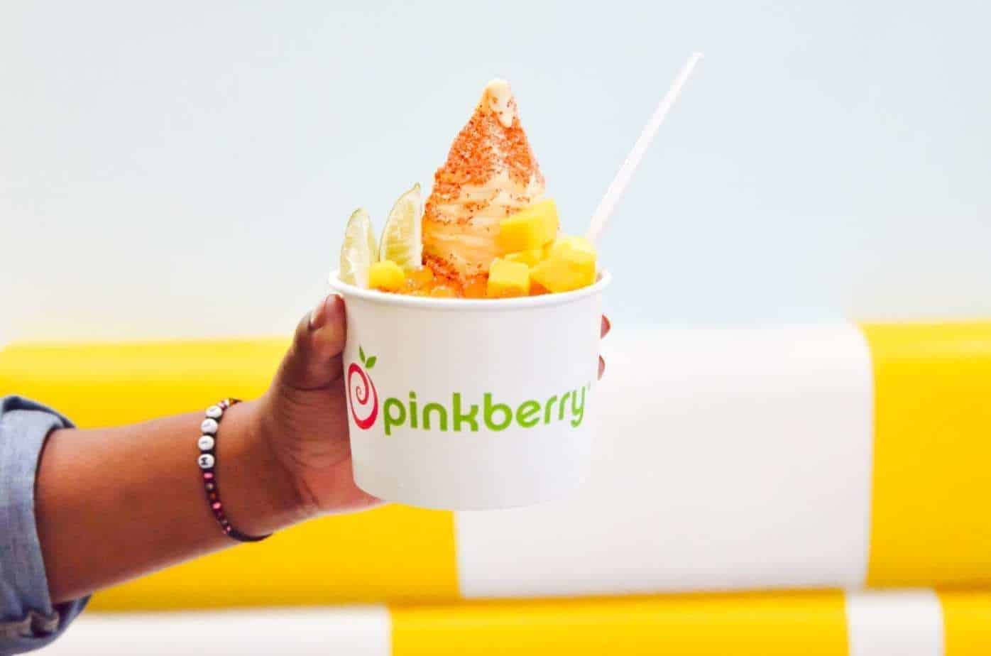 Pinkberry mango soft serve with tajin