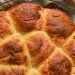 Keto dinner rolls in a flat lay setup