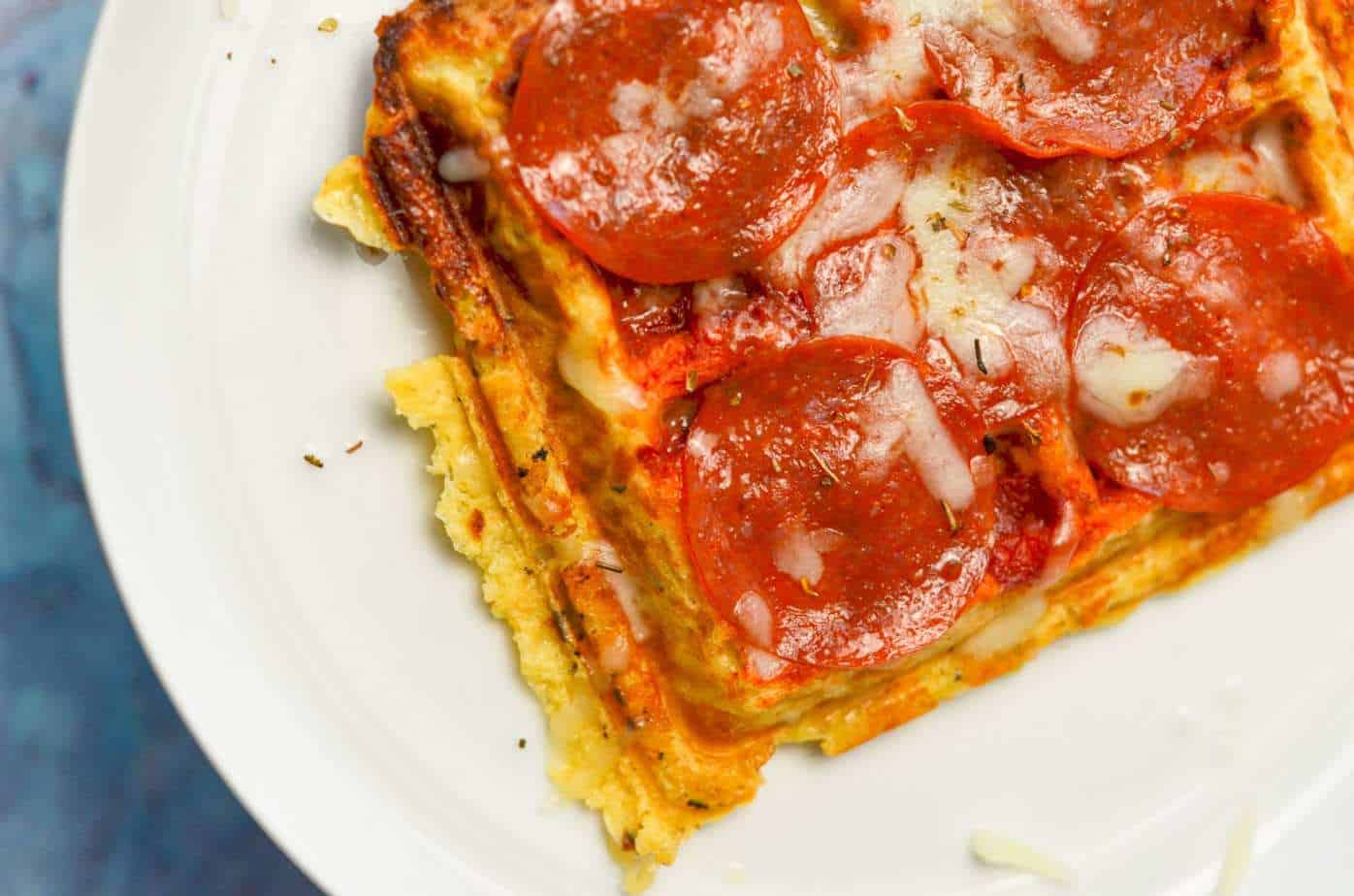 pepperoni pizza chaffle