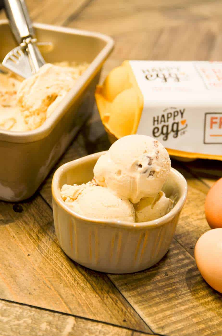 homemade butter pecan ice cream