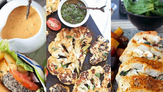 Collage of low carb recipes