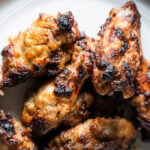 Jamaican jerk wings on a plate
