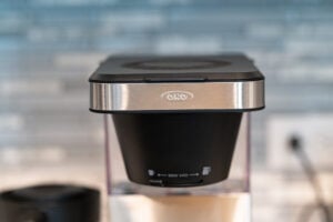 Top of OXO 8-Cup brew