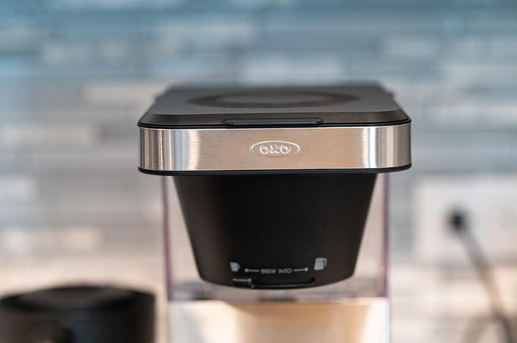 Top of OXO 8-Cup brew
