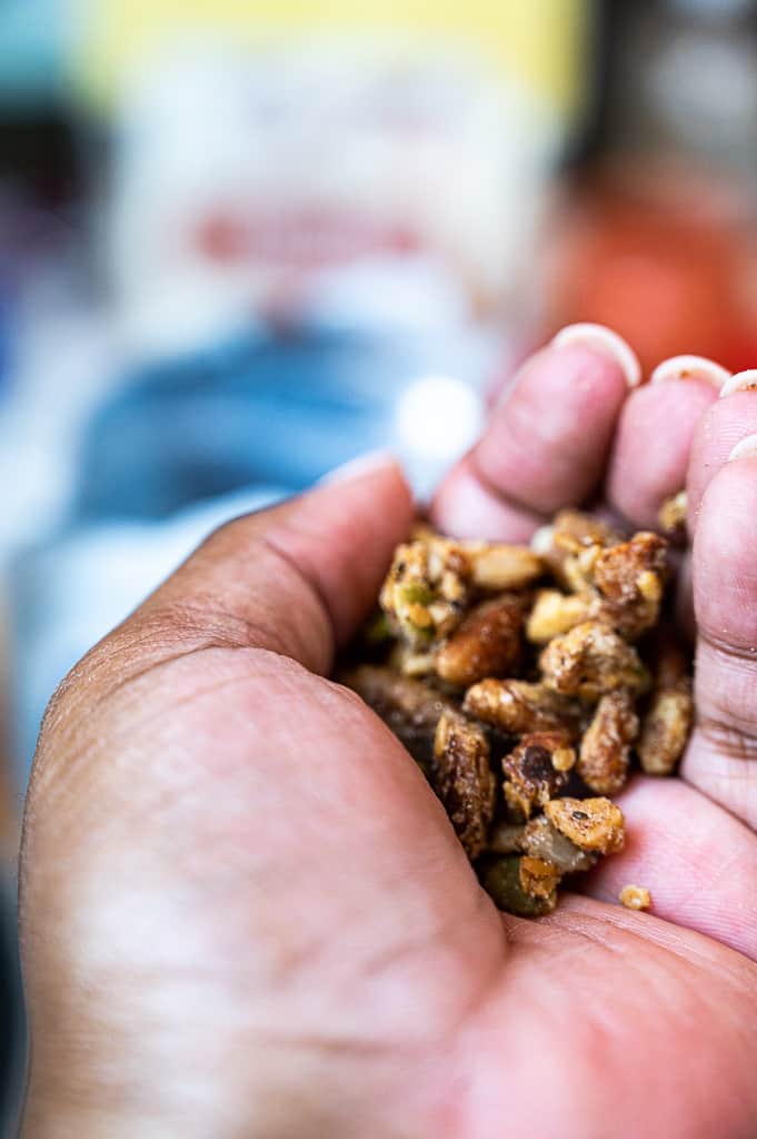 Handful of nuts mixed