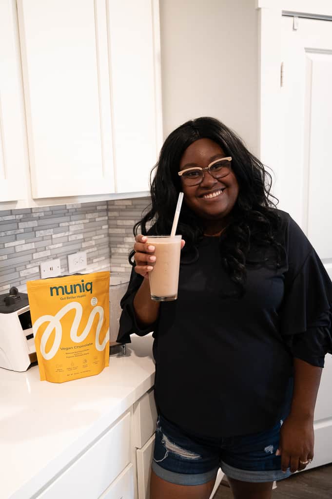 Mila Clarke Buckley smiling with muniq