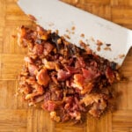 Candied Bacon and a knife