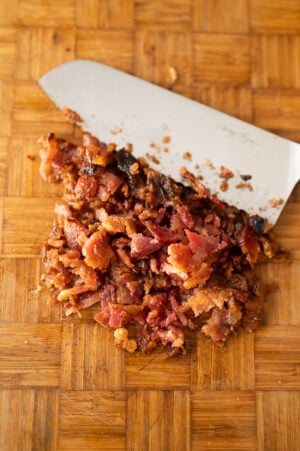 Candied Bacon and a knife