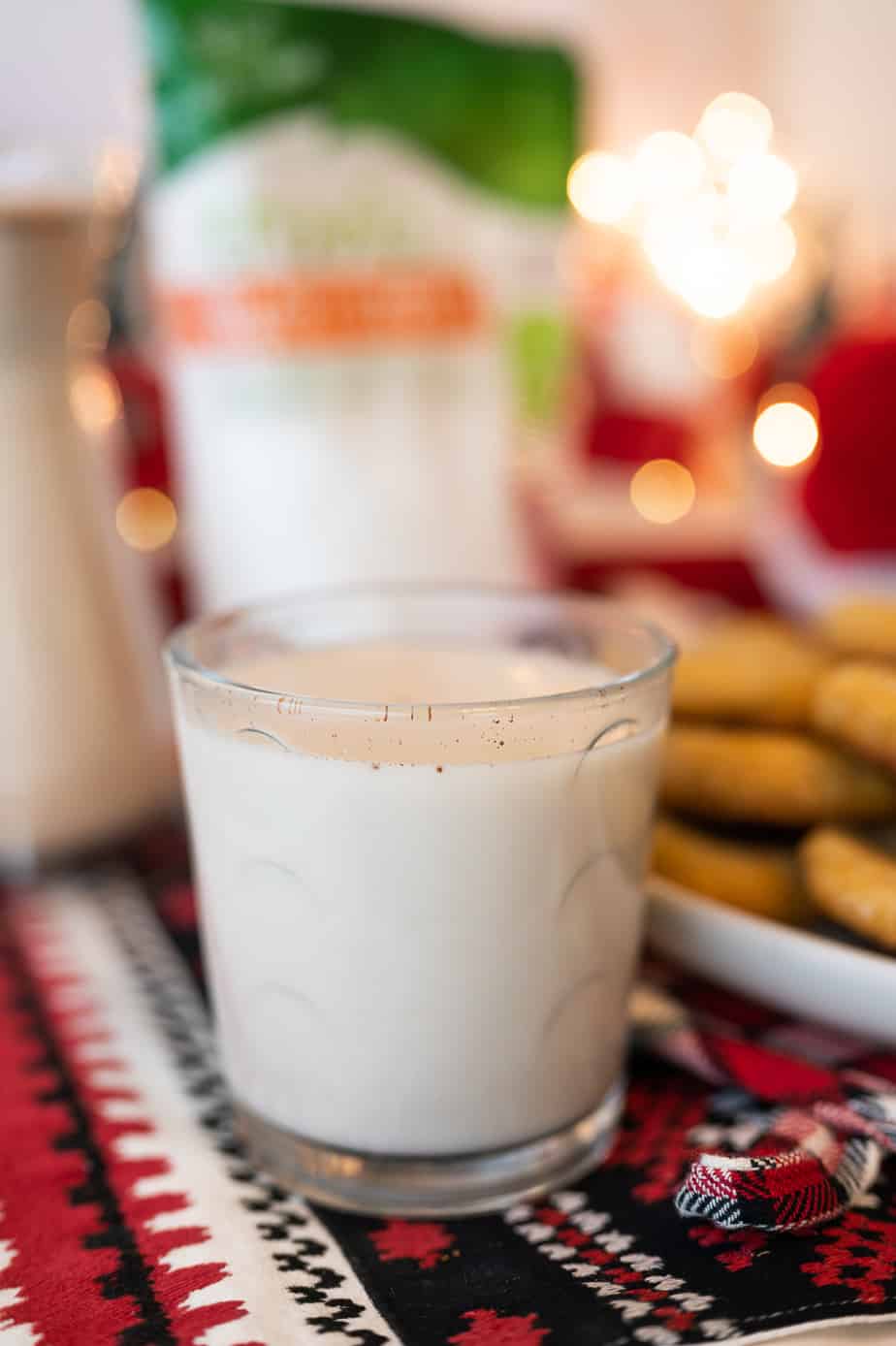 oat nog in a glass