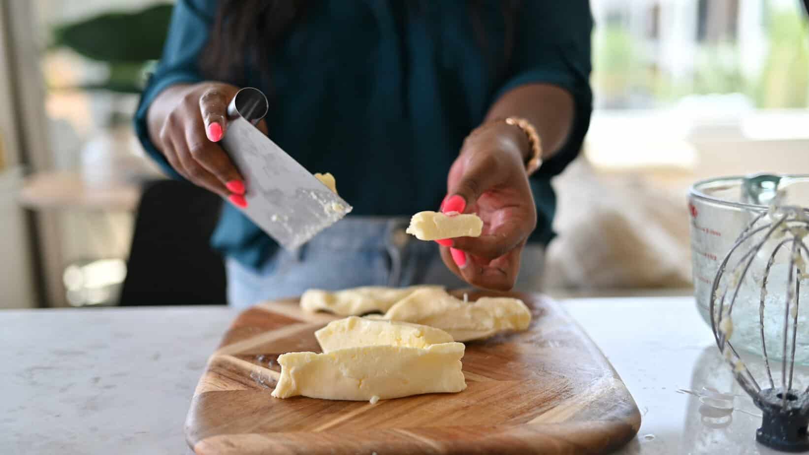 butter on a butchers block