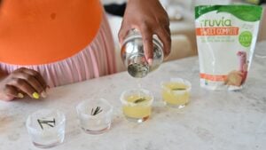 margaritas being poured