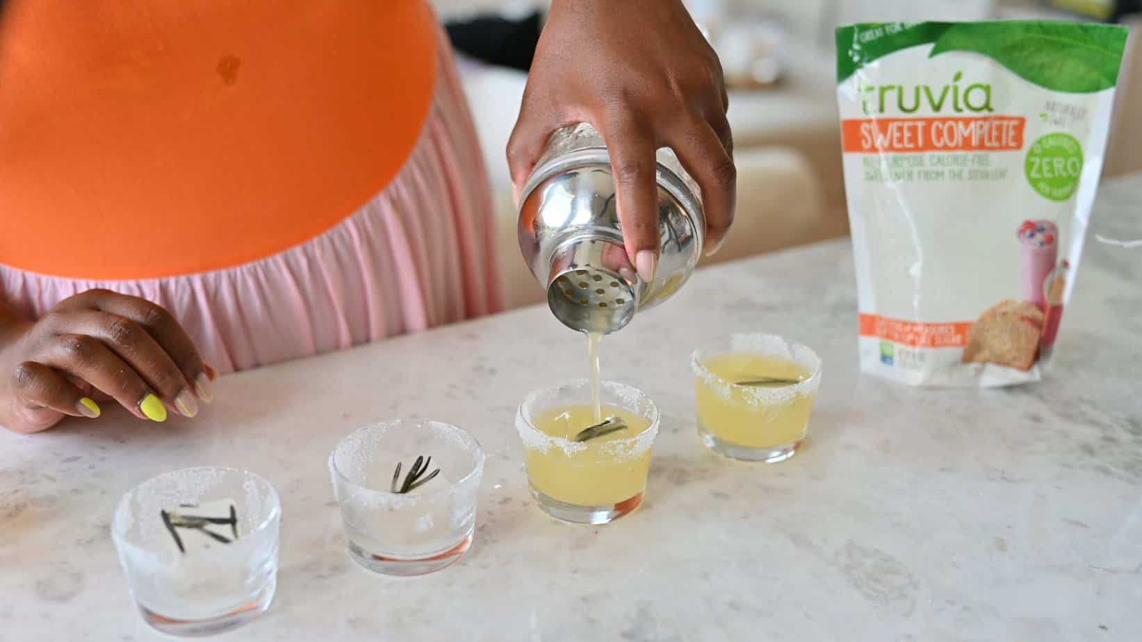 margaritas being poured