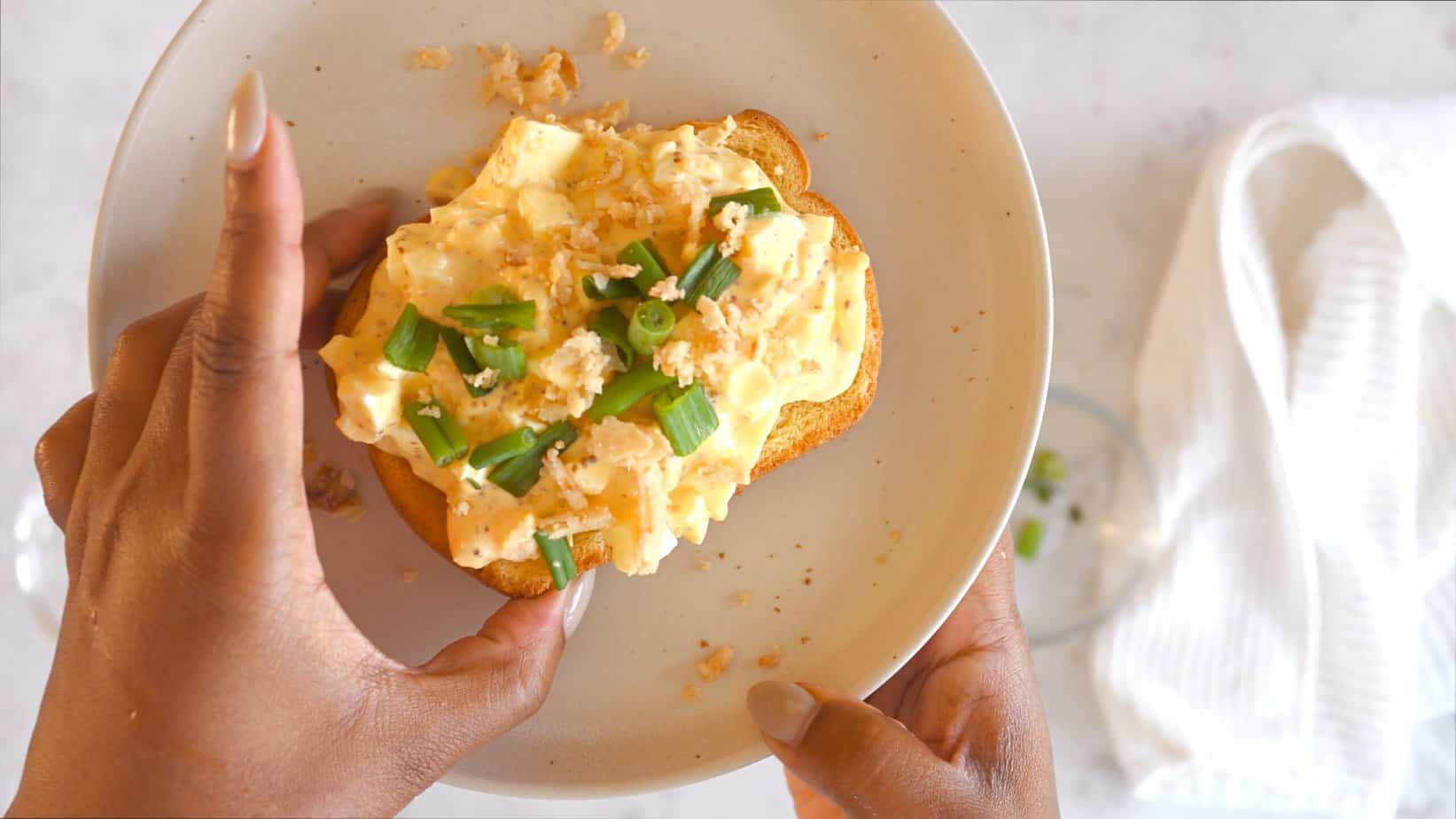 egg salad on a plate