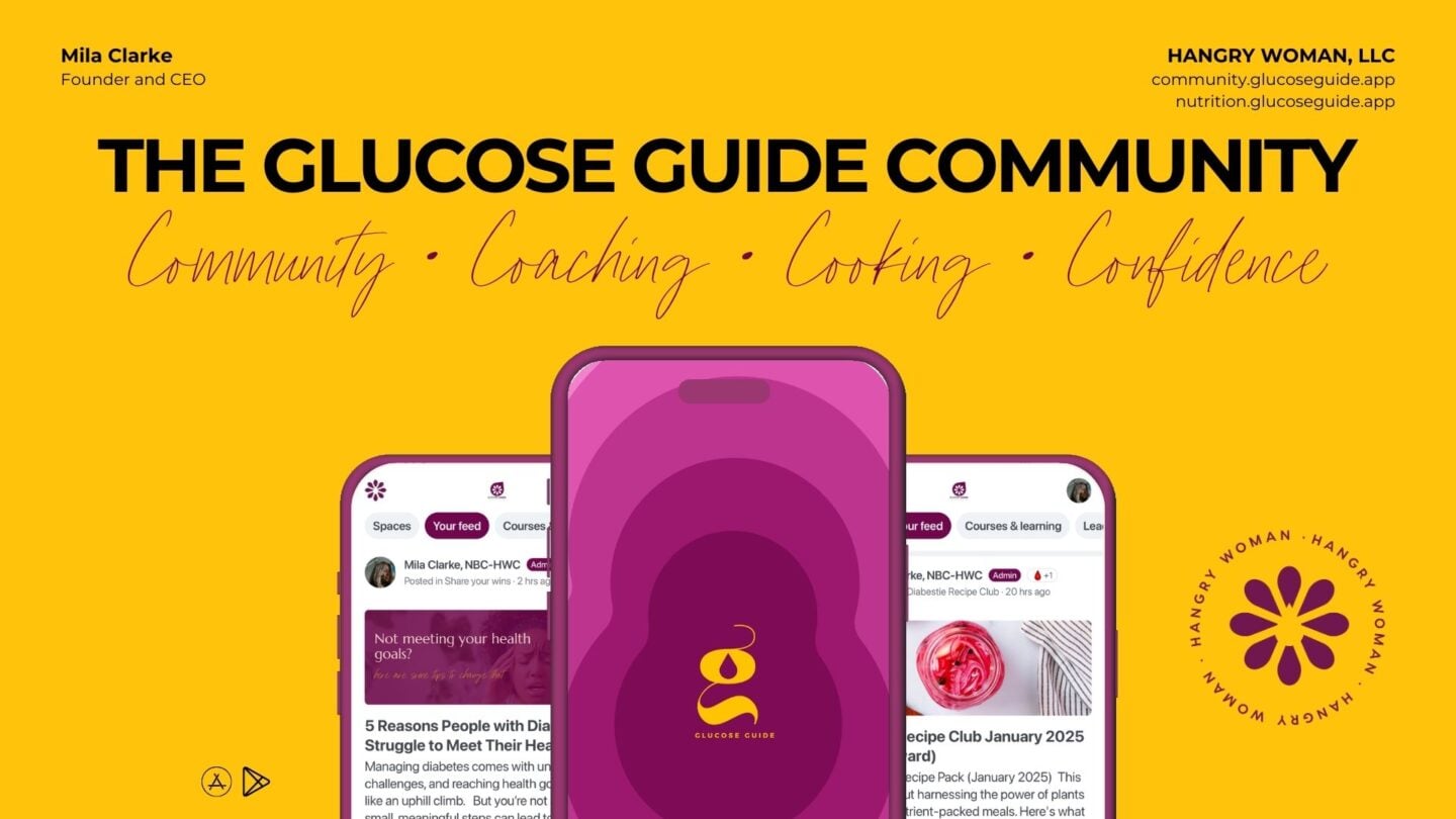 Glucose Guide Community screen grabs