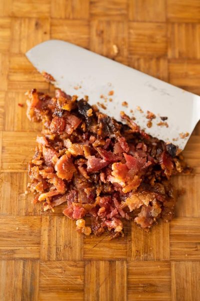 Candied Bacon and a knife