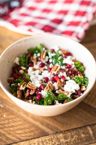 kale and pomegranate salad